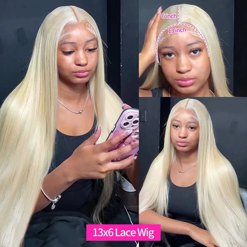 250% 30 40 Inches 613 Blonde Human Hair Wig 13x6 Hd Lace Frontal Wig Bone Straight Human Hair Wigs For Women 13x4 Honey Blonde Lace Front Wigs For Women