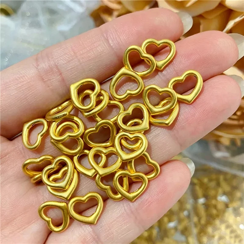 24K gold heart pendant necklace for women by HSF Marketplace