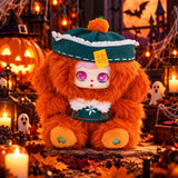 Large Halloween gothic bunny plush doll, soft fluffy kawaii collectible character from a mystery blind box