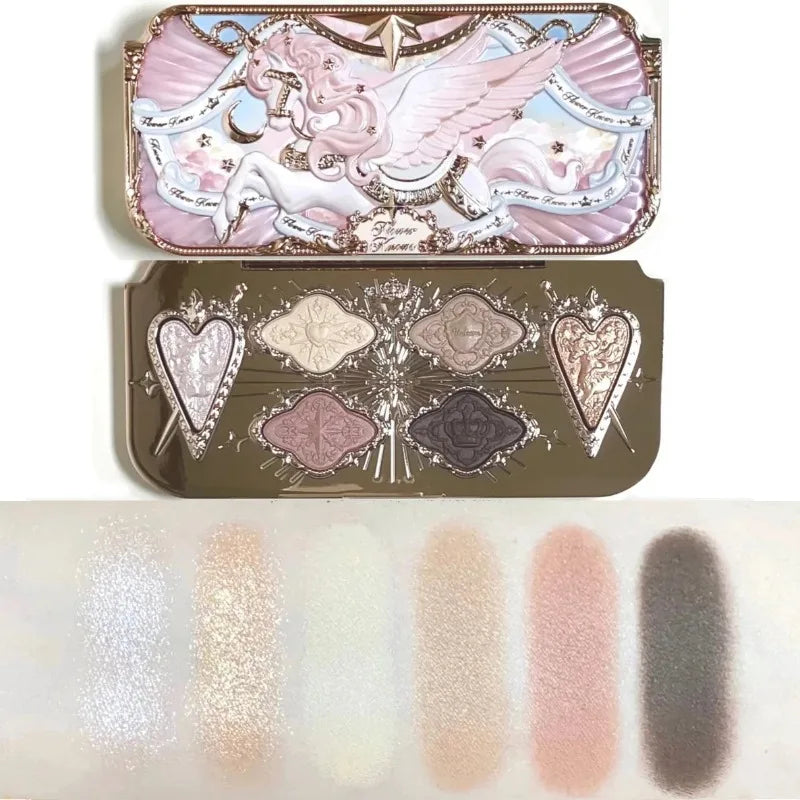 Flower Knows Sweetie Bear Collection 6-color eyeshadow palette with matte and shimmer shades