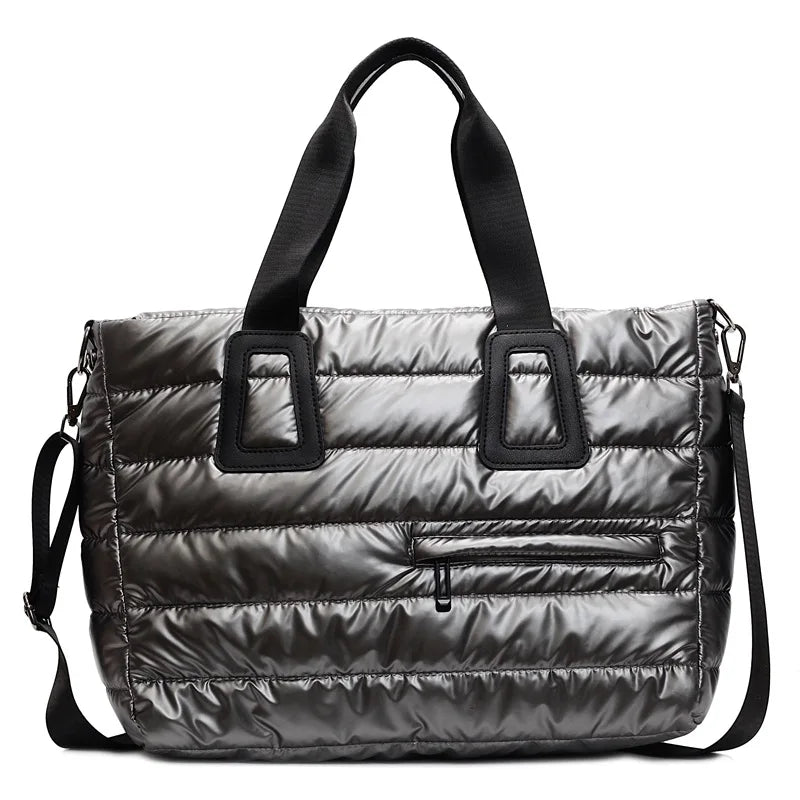 Women's cotton tote bag by HSF Marketplace for autumn and winter, versatile handbag in a simple design
