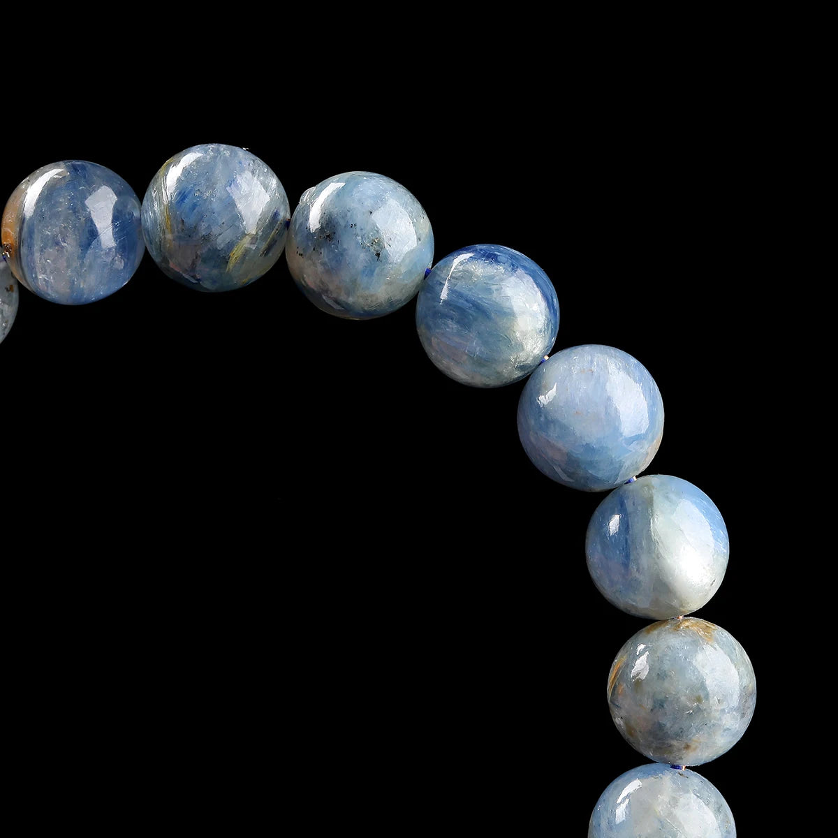 JD Natural Dragon Scale Brazilian Kyanite Bracelet Iridescent Healing Stone Beads for Women  Men Unique Chakra Jewelry Gift