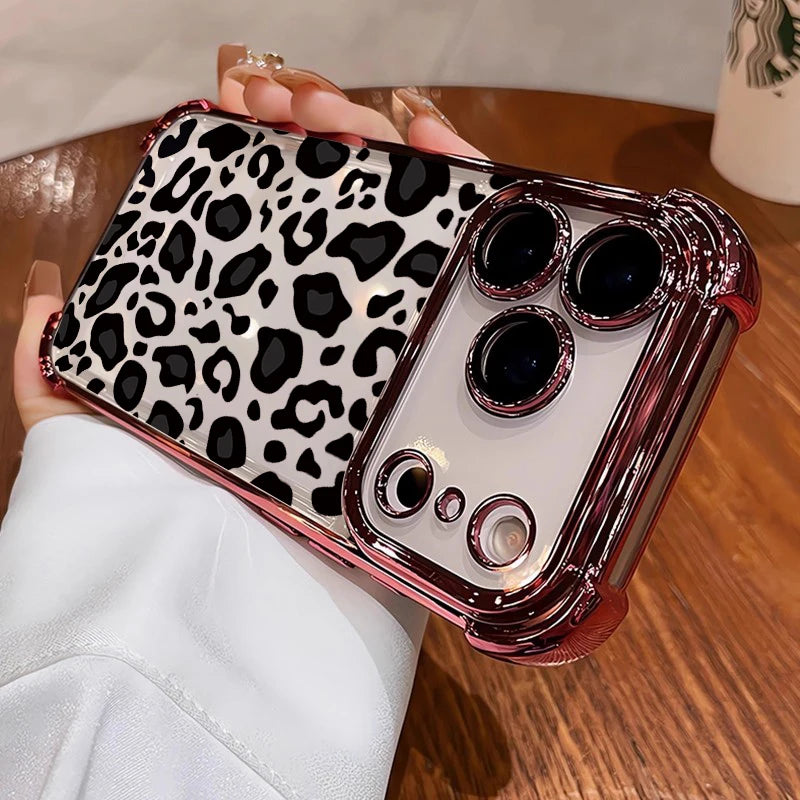 Burgundy leopard print phone case for iPhone 13–18 Pro Max by HSF Marketplace