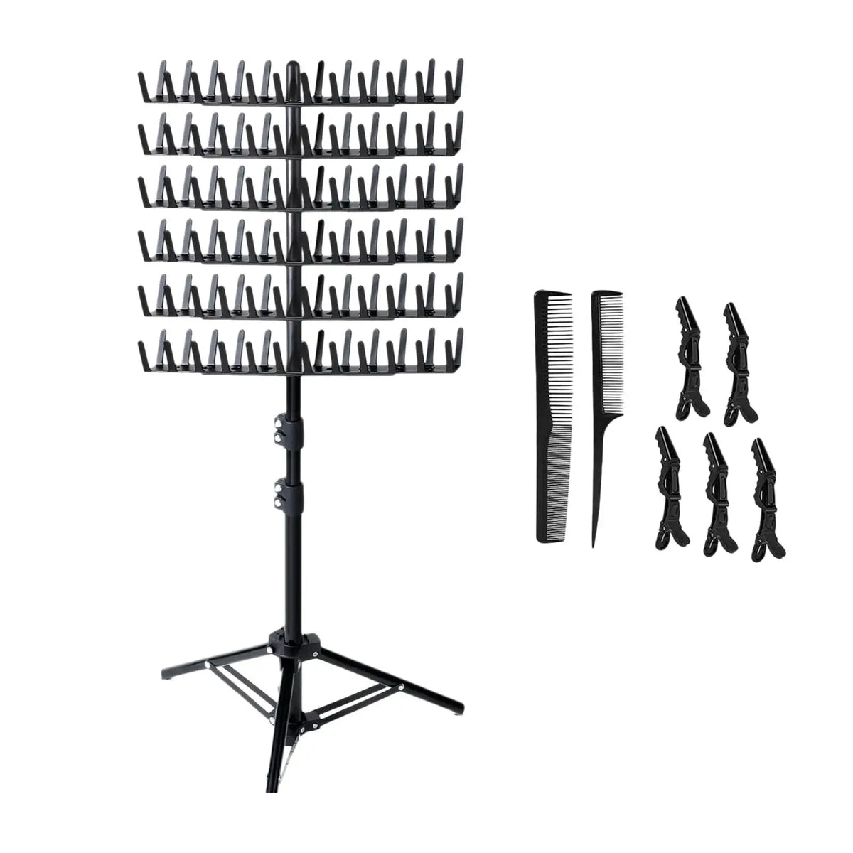 Hair Braiding Rack 2 Sided Hair Racks for Braiders Standing Height Adjustable Braid Rack Hair Extension Holder for Salon Home