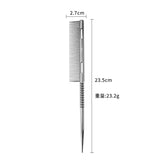 Aluminium Fine Hair Comb Rat Tail Hairdressing Combs Hair Cutting Parting Hair Brush Barber Accessories Salon Styling Tools