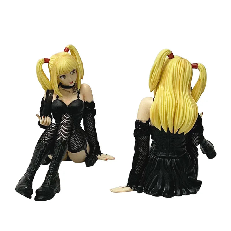 Anime 10-16cm Death Note L, Misa Amane and Light Yagami PVC figurine collection model for desktop display