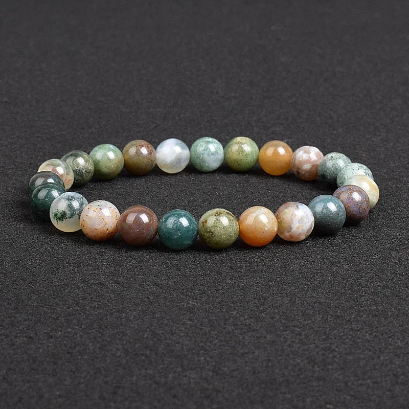 Genuine Natural Stone Bracelet Apatite Lapis Lazuli Agate Crystal Tiger Eye High Quality Gem Beads Bracelet Homme Jewelry Bangle