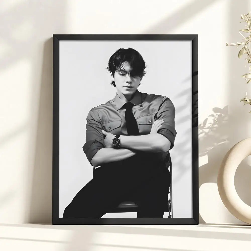 Kim WooBin celebrity portrait style poster for home decor, K-Culture merch by HSF Marketplace