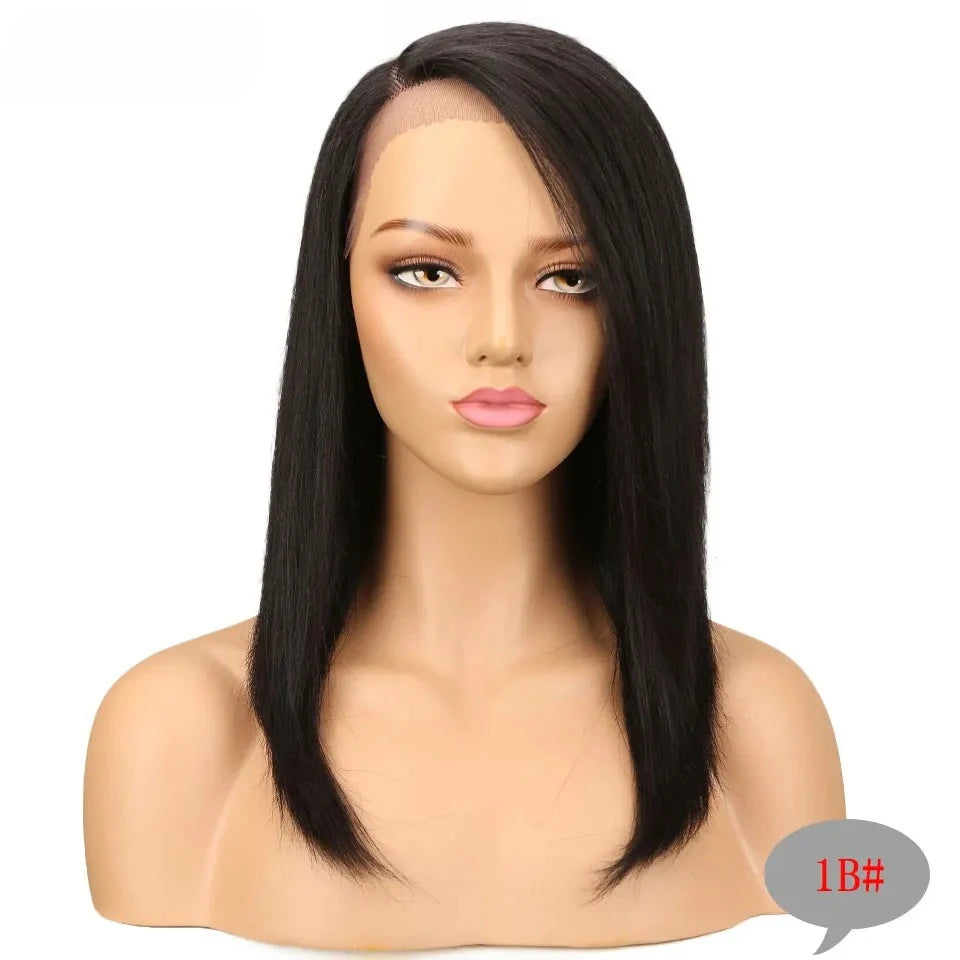 Rebecca 16-inch ombre brown lace wig by HSF Marketplace, human hair with a natural-style look