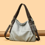 Genuine Soft Leather Handbags for Women Vintage Shoulder Tote Bag Luxury Designer Ladies Large Capacity Purse Bags Sac A Main