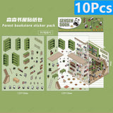 3D landscaping stickers for miniature scenes by HSF Marketplace, featuring detailed greenery and outdoor elements