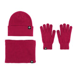 Unisex winter warm hat, gloves and scarf set in soft cashmere knit