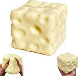 New Squishy Cheese Cube Stress Ball Shapeable Squeeze Ball Non Rebound Sensory Fidget Toys for Kids and Adults Relaxing Gifts.