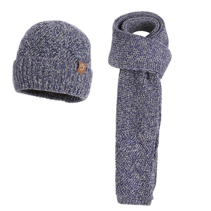 HSF Marketplace winter knitted hat, scarf and gloves set for cold weather protection