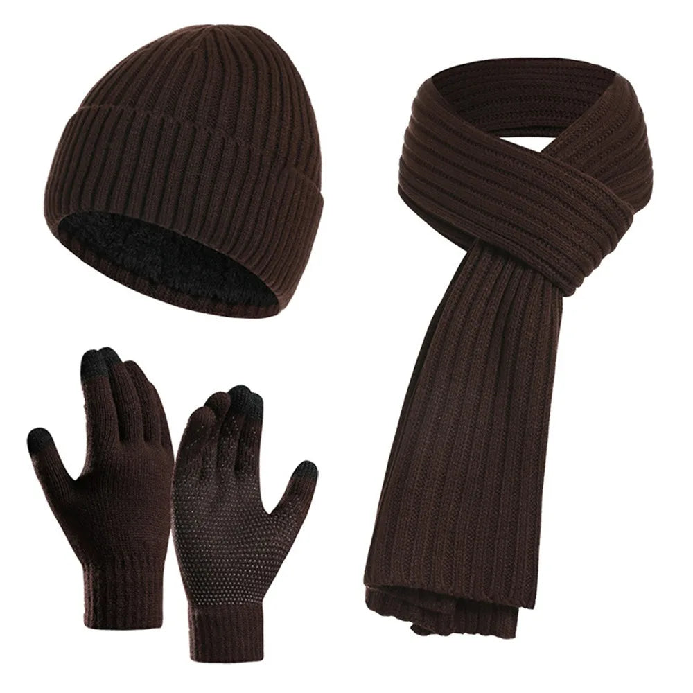 Winter warm beanie, scarf and gloves set for men and women by HSF Marketplace