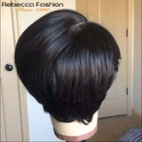 Put On And Go short straight pixie cut lace wig for women, Brazilian Remy human hair, glueless daily wig from HSF Marketplace