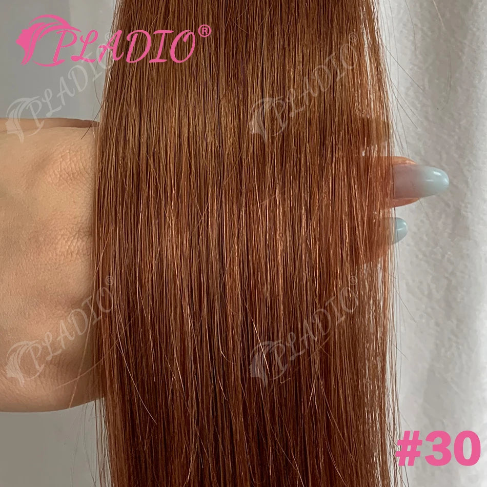 Straight Brazilian Remy human hair wrap-around ponytail extension with clip-in attachment, 12–28 inch lengths