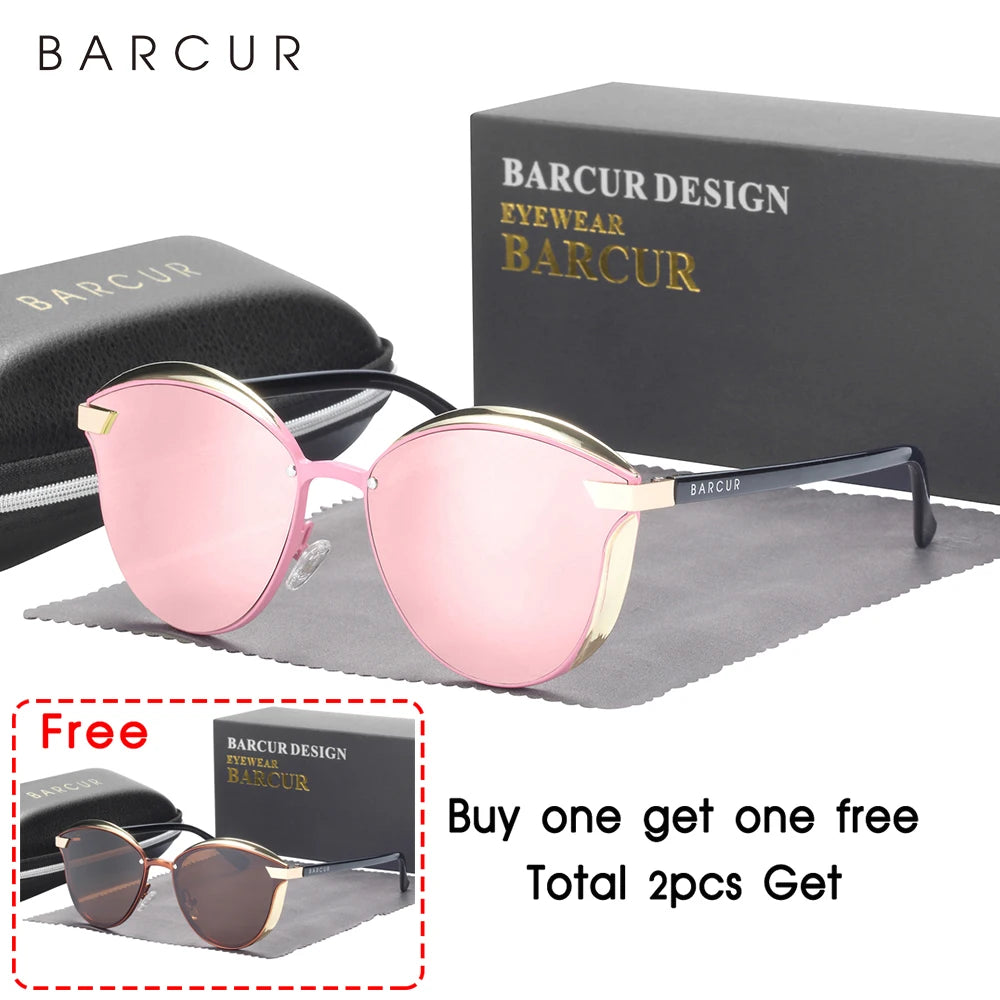 HSF Marketplace polarized round sunglasses for women, UV protection, catmore style, fashionable eyewear accessory.