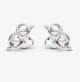 925 sterling silver herbarium cluster heart halo stud earrings with sparkling stones for women