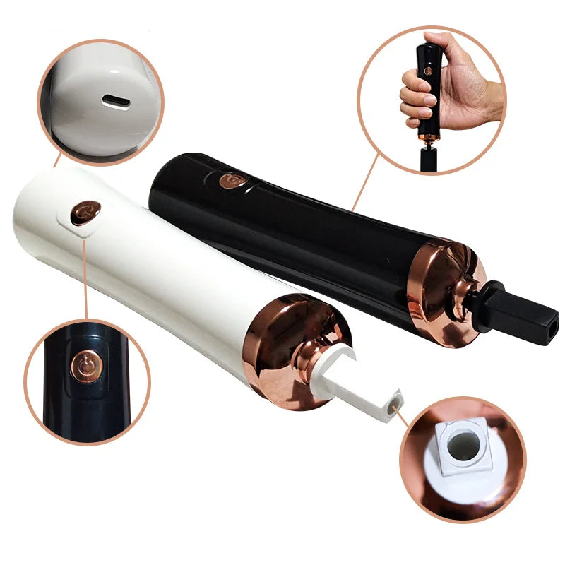 Portable HSF Marketplace eyelash glue shaker device with USB for liquid makeup, nail polish, tattoo ink, and eyelash tool preparation.