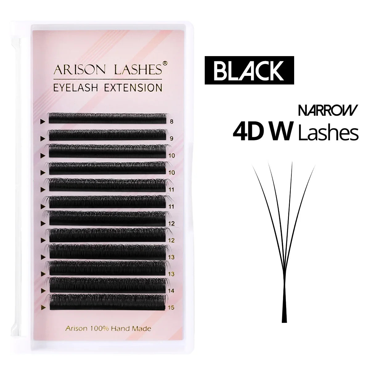Arison narrow 3D/4D/5D premade false eyelash extension fans by HSF Marketplace