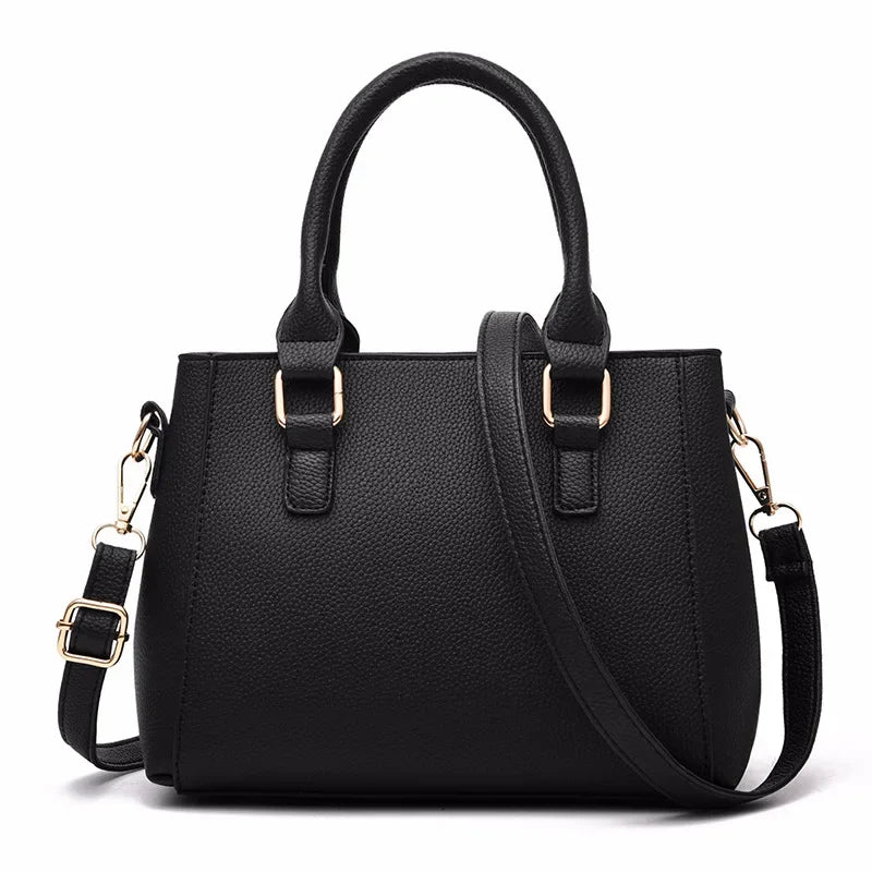Leather embroidery messenger bag for women by HSF Marketplace, stylish handbag with a hairball detail and spacious interior.