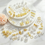 260-piece hair beads and cuffs for braids and dreadlocks in assorted styles and colors