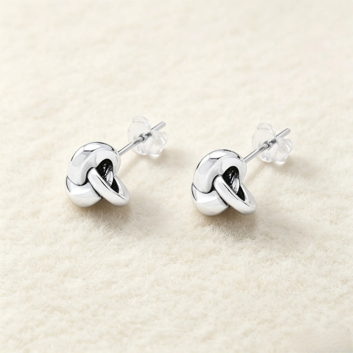 Vintage antique silver stud earrings for women with retro floral design by HSF Marketplace