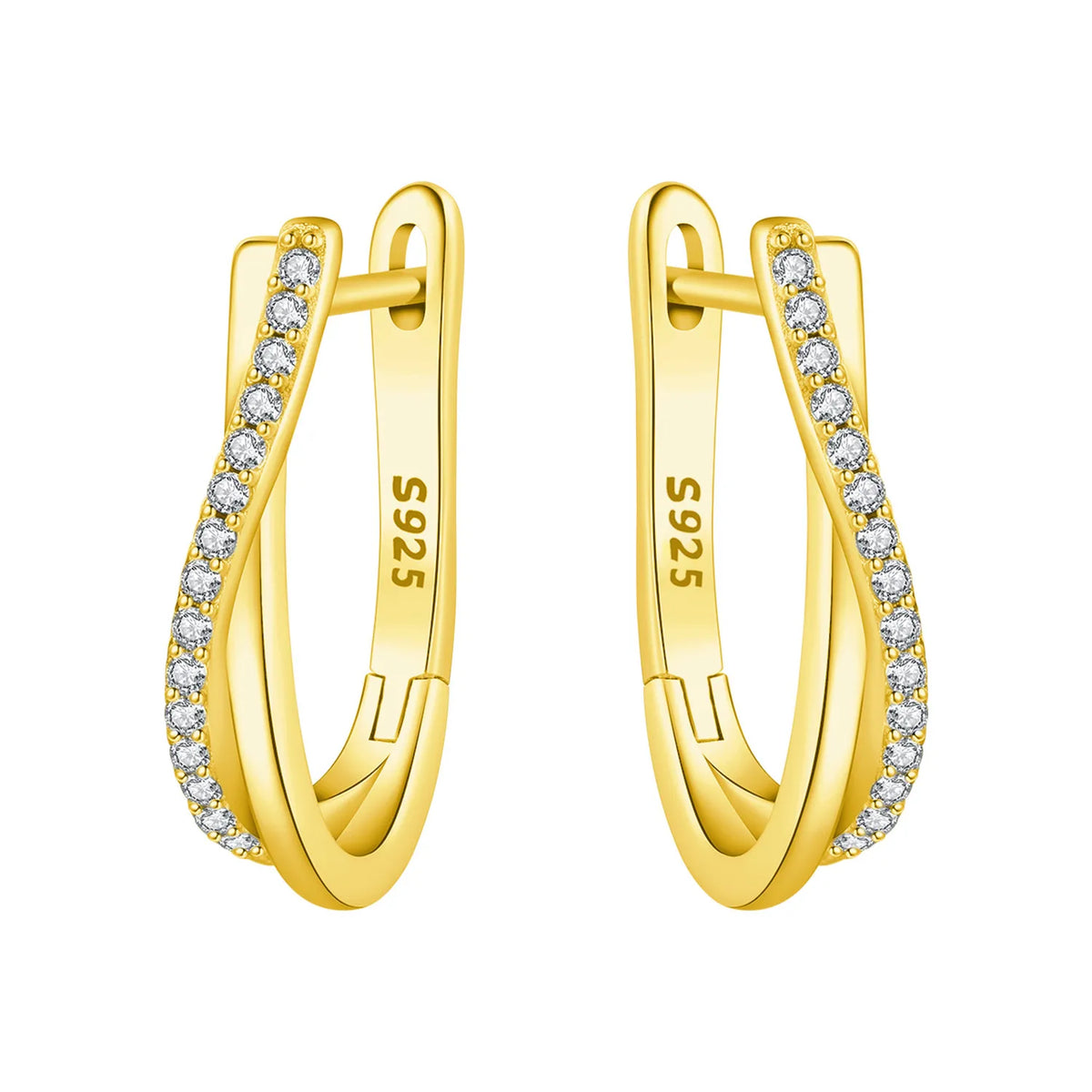 2026 925 sterling silver 18K gold plated cherry blossom butterfly hoop earrings for women