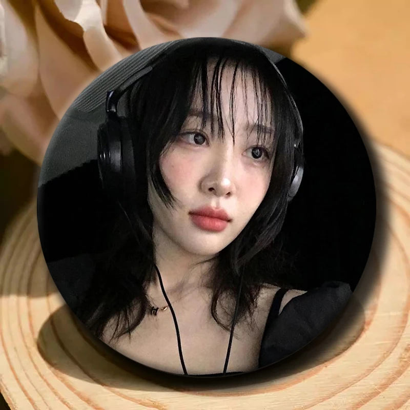 Kpop YVES soft button pins for LOONA fans, cute K-culture accessories by HSF Marketplace