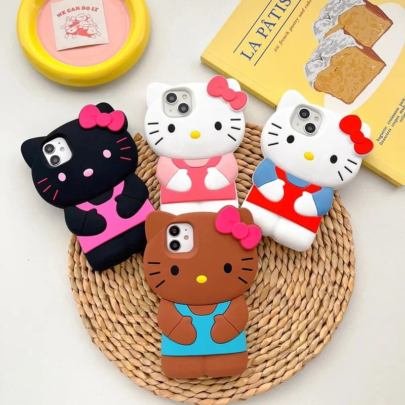 Hello Kitty bow 3D cartoon soft silicone phone case for iPhone by HSF Marketplace