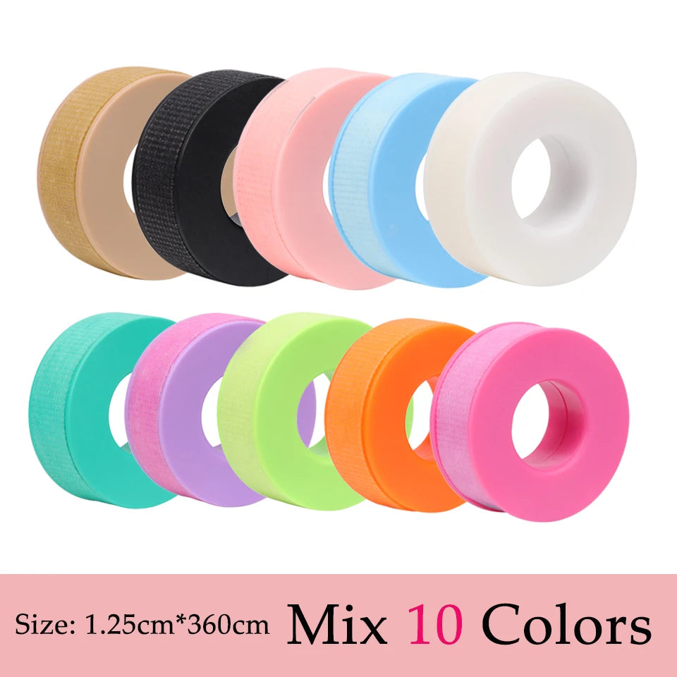 Close-up of breathable silicone gel eyelash extension tape sticker, used for false eyelash application, by HSF Marketplace.
