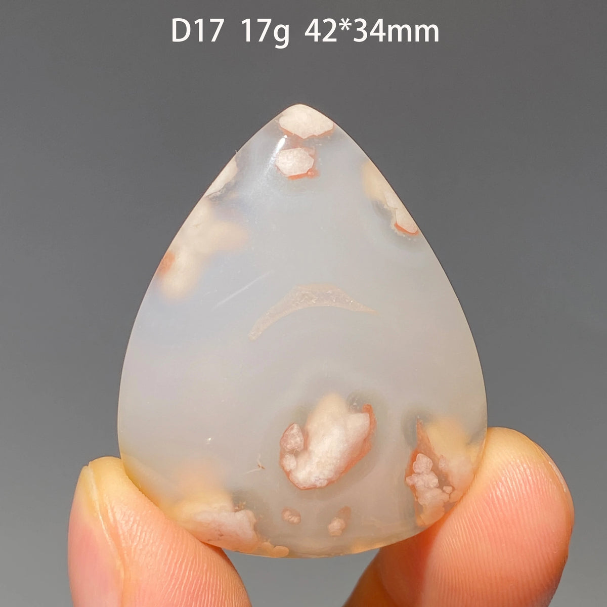 Pure Natural Madagascar Cherry Blossom Agate Water Drop Pendant Drilled Hole Healing Energy Crystal Home Decor DIY Jewelry Gift