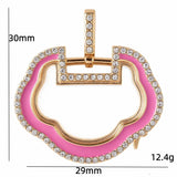 Rhinestone heart glass memory ashes pendant for jewelry making by HSF Marketplace