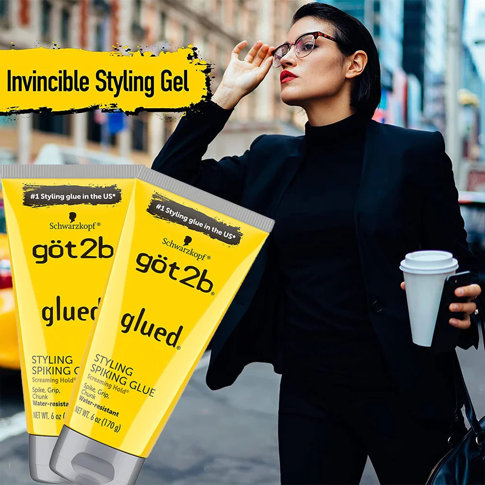 Got2b Glued Spiking Glue Hair Gel Water Invisible Resistant Strong Hold For Wig Adhesives Dege Control Gel For Screaming Hold