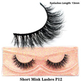 3D real mink false eyelashes with fluffy, wispy short clusters by HSF Marketplace