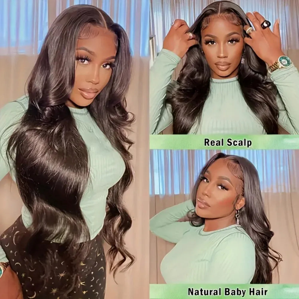 V Part Wigs Human Hair Body Wave Glueless Human Hair Wig V Shape Machine Made Wigs Hd Lace For Women Full Head Clip No Leave Out