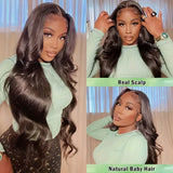 V Part Wigs Human Hair Body Wave Glueless Human Hair Wig V Shape Machine Made Wigs Hd Lace For Women Full Head Clip No Leave Out