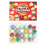 24-day Christmas advent calendar with dumpling-shaped slow-rise squishy sensory toys for anxiety relief