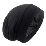Adjustable satin-lined sleep bonnet for hair protection by HSF Marketplace