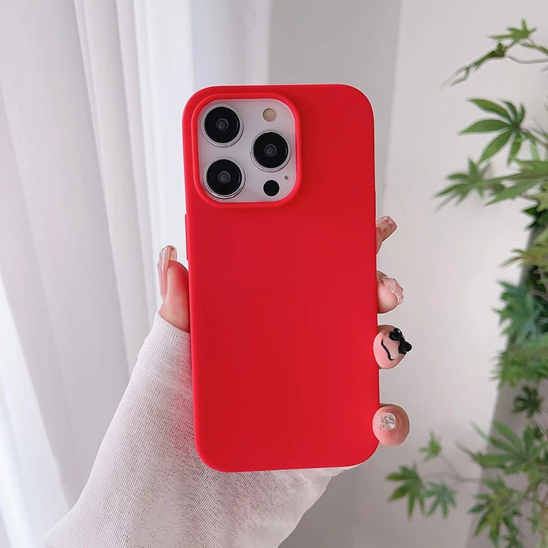 Luxury candy color ultra-thin silicone case for iPhone 16 to 11 by HSF Marketplace