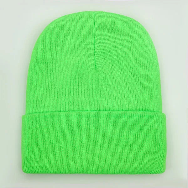 Women's soft knitted winter beanie in a versatile unisex style, available in 24 colors