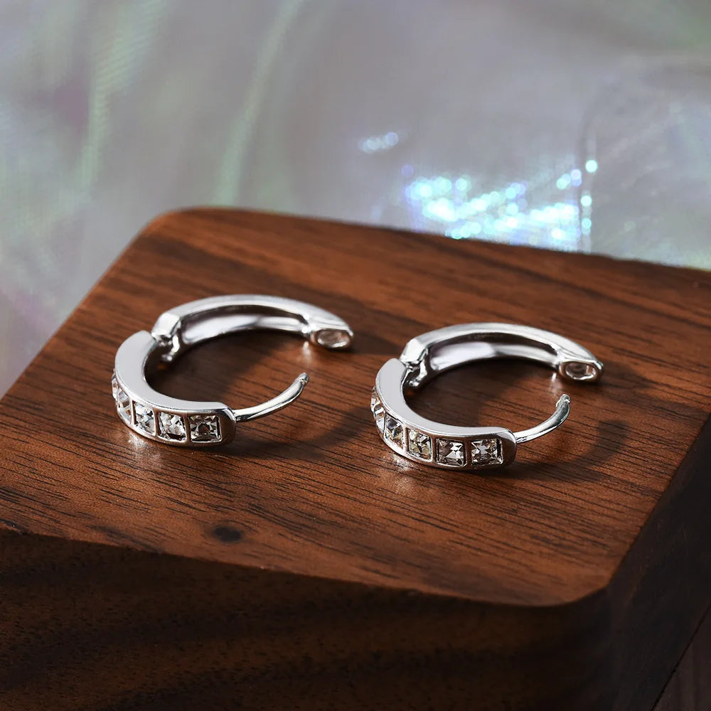 Elegant 925 sterling silver zircon earrings for women, HSF Marketplace jewelry