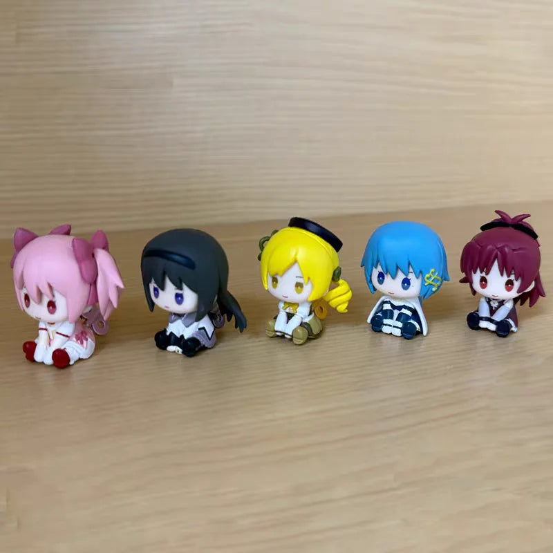 BUSHIROAD Puella Magi Madoka Magica clockwork sitting posture anime figure gashapon model toy