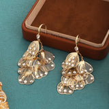 Gold and silver multi-layer drop earrings for women, HSF Marketplace jewelry