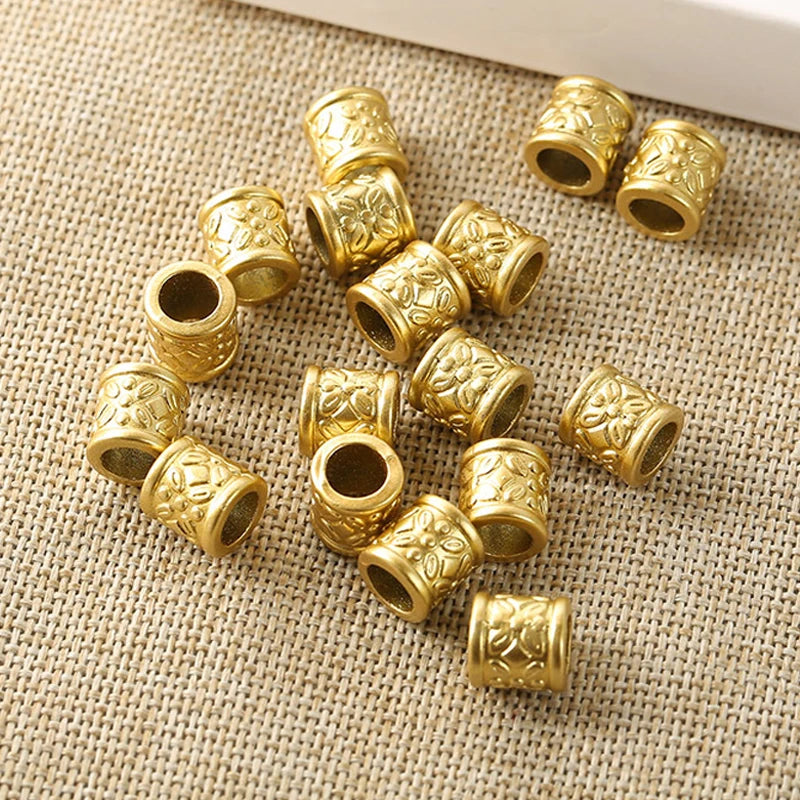 10Pcs/20Pcs Hair Ring Dreadlocks Beads Hair Braid Rings Clips Dread Locks Hair Braiding Metal Cuffs Decoration Accessories Men