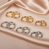 Classic stainless steel round hoop earrings for women by HSF Marketplace