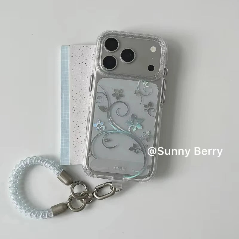Flower vine Y2K glitter phone case for iPhone models by HSF Marketplace