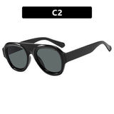 Vintage oval shape HSF Marketplace sunglasses for women, stylish outdoor eyewear in a classic design