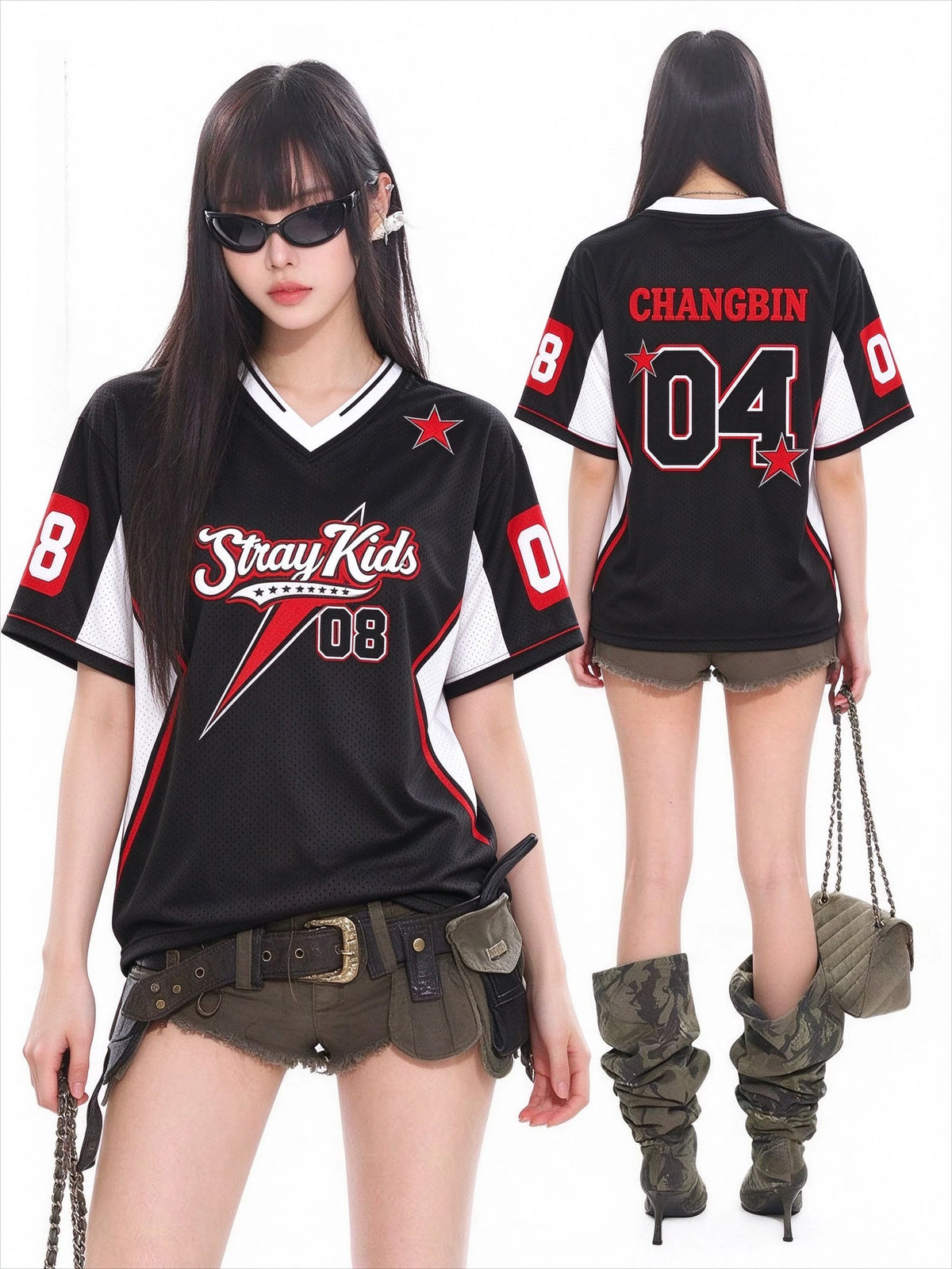 Stray Kids World Tour jersey, breathable quick-dry tee for fans, HSF Marketplace K-culture merch